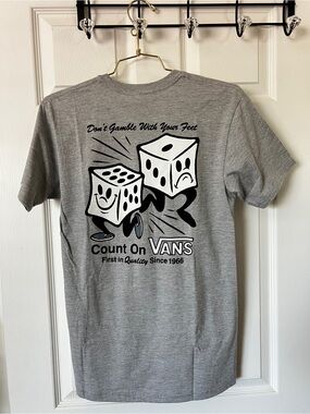 Vans Roll Em Gray T-Shirt Short Sleeve Cotton Size Small